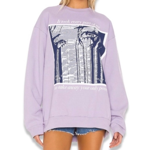 Boys Lie Tops - BOYS LIE lavender crewneck sweater SZ:ONE SIZE - my attention